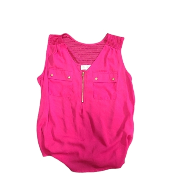 My Michelle Tops - My Michelle 1/4 zip down tank top